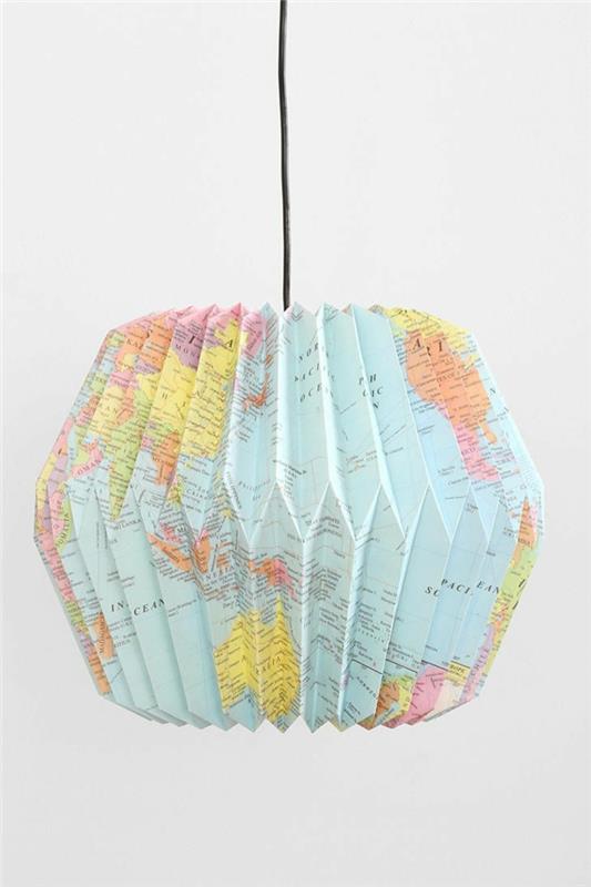 Φτιάξτε LAMPS μόνοι σας λάμπα diy αμπαζούρ φτιάξτε τον δικό σας παγκόσμιο χάρτη