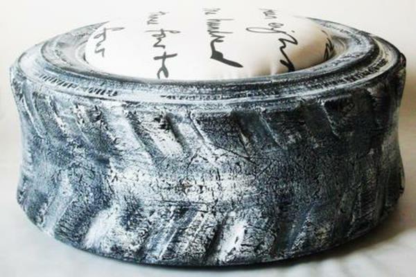 Έπιπλα DIY από επένδυση σκαμπό ελαστικών αυτοκινήτου