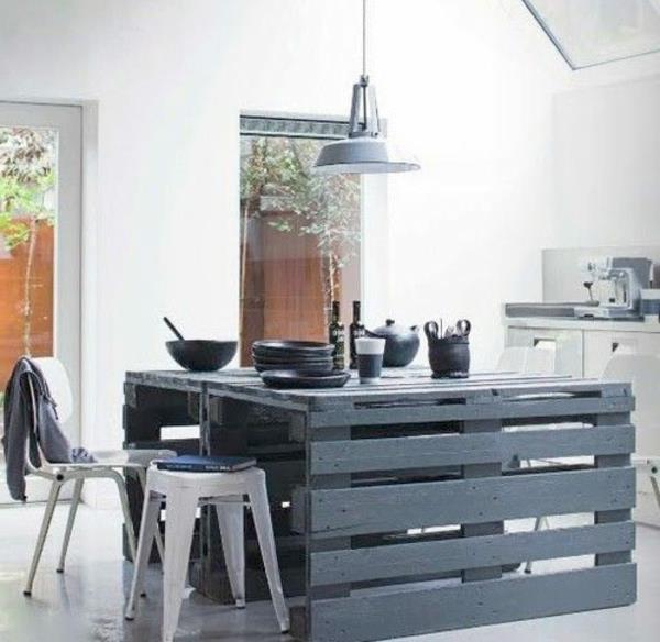 Έπιπλα DIY από Euro παλέτες κουζίνα νησί κήπο μαζική κουζίνα