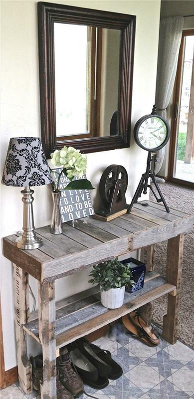 Τραπέζια DIY φτιαγμένα από τραπεζάκι τουαλέτας τραπεζιού σαλονιού Euro pallets