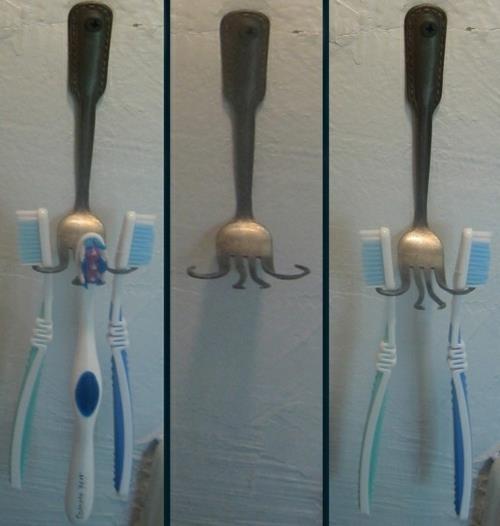 Ιδέες για πιρούνι DIY για κάτοχο οδοντόβουρτσας