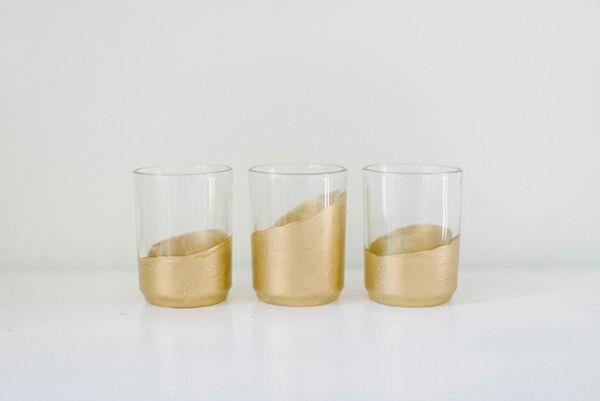 DIY ιδέες χρυσό ποτήρι
