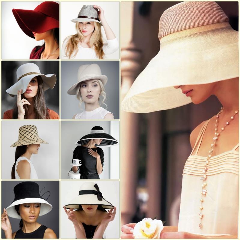 Γυναικεία καπέλα Γυναικείες συμβουλές μόδας και styling Μοντέλα από ψάθινα καπέλα από καπέλα από τσόχα