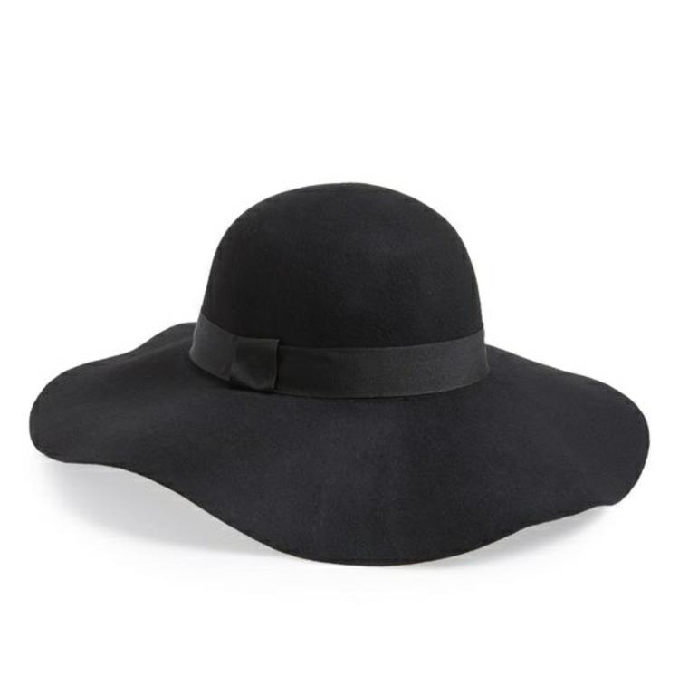 Γυναικεία καπέλα Γυναικείες συμβουλές μόδας και styling τσόχινο καπέλο μαύρο