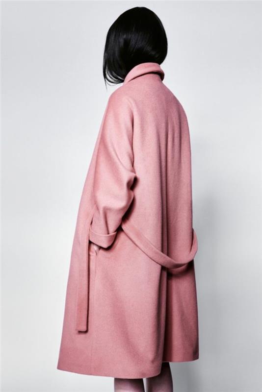 Γυναικείο παλτό χειμώνα ροζ χειμωνιάτικη μόδα κυρίες