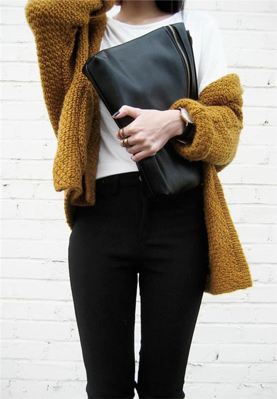 Γυναικείο πουλόβερ τρέχουσες τάσεις της μόδας 2016 πλεκτά γιλέκο κίτρινο