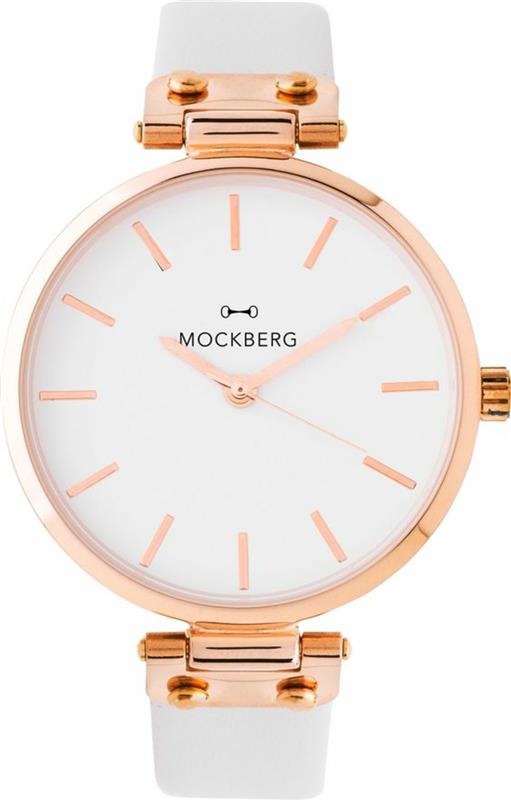 Γυναικείο ρολόι Mockberg Design δερμάτινο ρολόι χειρός γυναικείο λευκό