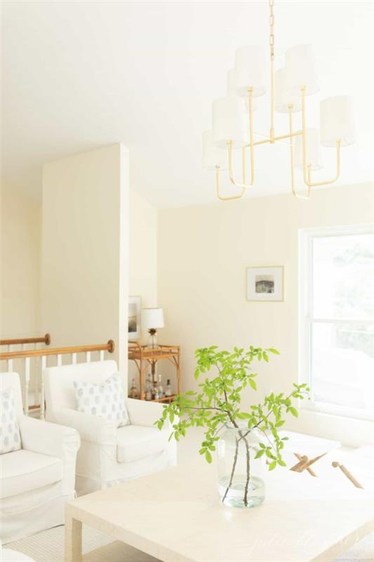 Βάψτε το ταβάνι Χρώμα οροφής λευκό, ανοιχτό χρώμα τοίχου