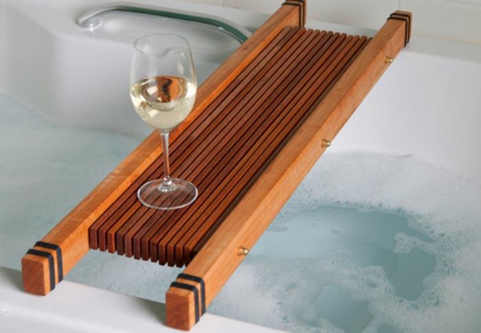 Μπανιέρα ράφι ντεκό ιδέες μπάνιου ράφι μπανιέρα ξύλινη δομή