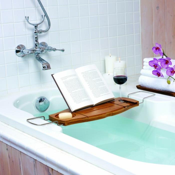 Διακόσμηση ράφι μπανιέρας ιδέες μπάνιου ράφι μπανιέρα ευκαιρία ανάγνωσης