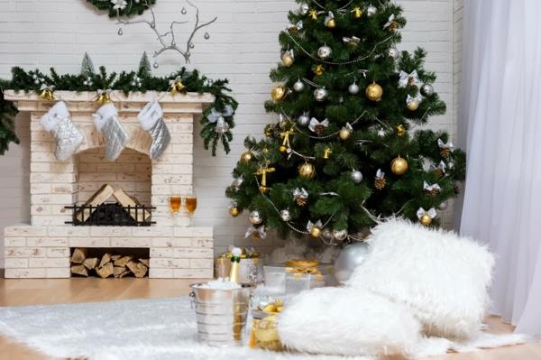 Διακοσμητικές γιρλάντες για τα Χριστούγεννα λευκές απαλές