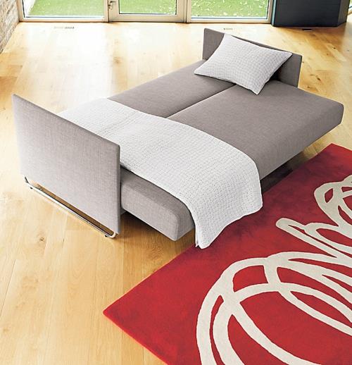 Ιδέες διακόσμησης για τον καναπέ του δωματίου, επεκτάσιμο κρεβάτι χαλί κόκκινο