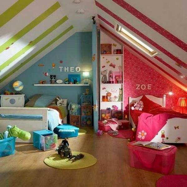 Ιδέες διακόσμησης πολύχρωμο παιδικό δωμάτιο