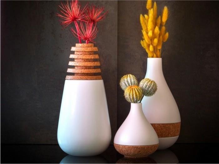 Διακοσμητικό βάζο λουλουδιών δημιουργικά διακοσμητικά αντικείμενα από φελλό και πορσελάνη