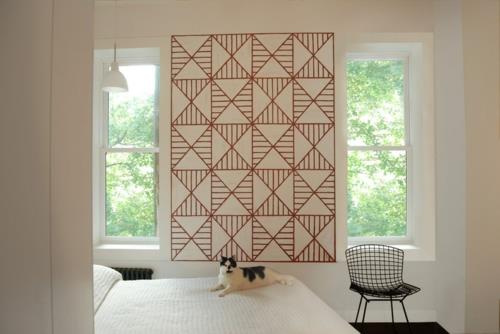 Ιδέες διακόσμησης για άνοιξη διακόσμηση σχεδιασμού τοίχου γεωμετρικό μοτίβο
