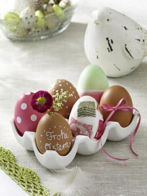 Ιδέες διακόσμησης Πασχαλινή διακόσμηση με πασχαλινά αυγά συσκευασία χαρούμενο Πάσχα