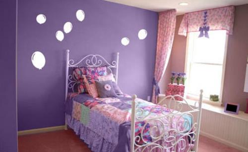 διακόσμηση για αυτοκόλλητα τοίχου μοβ κορίτσι