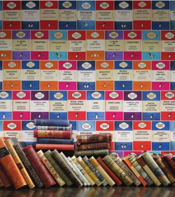 Διακόσμηση με βιβλία διακόσμηση τοίχου βιβλίο εξωφύλλου