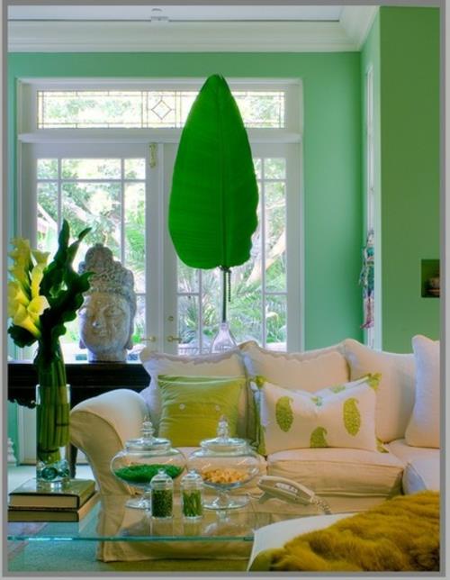 Διακόσμηση και αξεσουάρ για τον όμορφο πράσινο καναπέ της μέντας