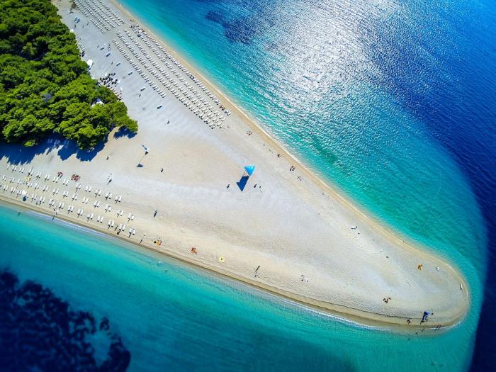 Η πιο όμορφη παραλία στην Ευρώπη Κροατία Zlatni Rat όμορφη λευκή παραλία Golden Horn