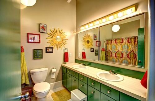 Ο σχεδιασμός και η μόδα των τοιχογραφιών τουαλέτας των 70s ελκυστική ματαιοδοξία μπάνιου