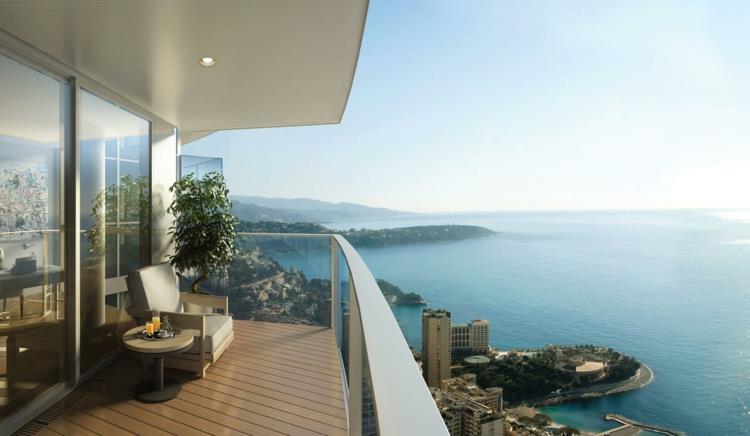 Ιδέες σχεδιαστών για μπαλκόνια καλοκαιρινή κατοικία με φανταστική θέα στη θάλασσα