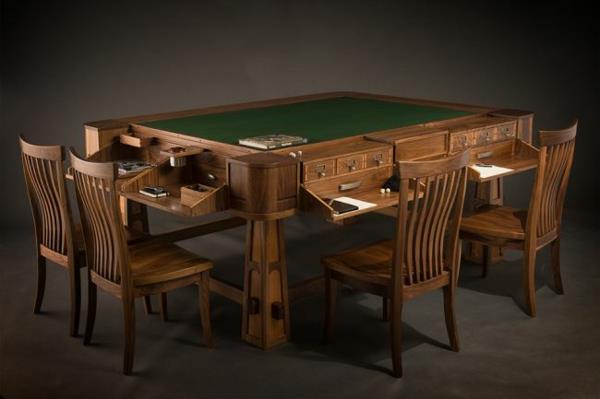 Σχεδιαστής τραπέζι παιχνιδιού τραπεζαρία τραπέζι σουλτάν κομψό ξύλο