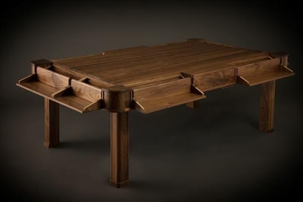 Σχεδιαστής παίκτης τετράγωνο τραπέζι παιχνίδι ξύλινα τραπέζια πόδια