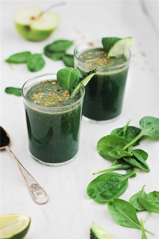 Detox θεραπεία στο σπίτι Detox smoothie με σπανάκι