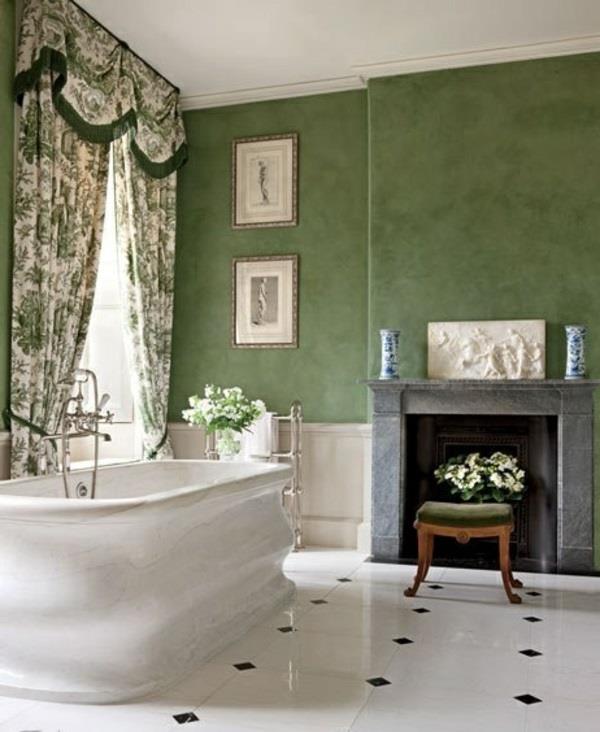 Το πράσινο χρώμα Χρώμα που σημαίνει πράσινη μπανιέρα μπάνιου