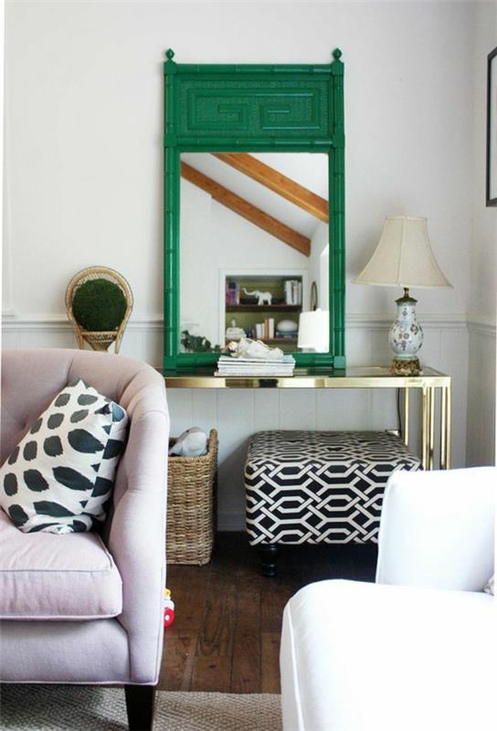 Το πράσινο χρώμα Σημασία του χρώματος των πράσινων καθρεπτών τοίχου