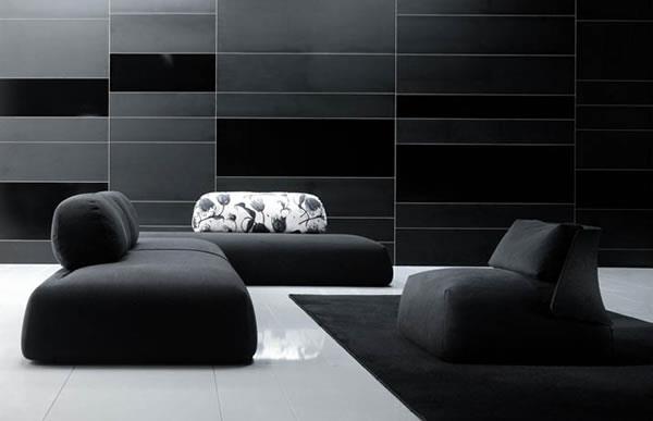 Το ελκυστικό σετ καναπέδων Cocoon, μαύρο κάθισμα