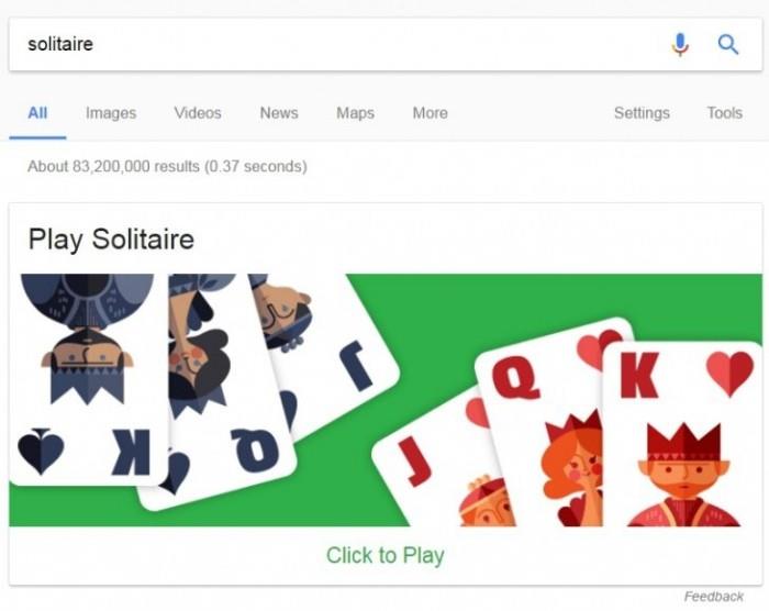 Το καλύτερο παιχνίδι πασιέντζας Google Easter Eggs σε χρώμιο