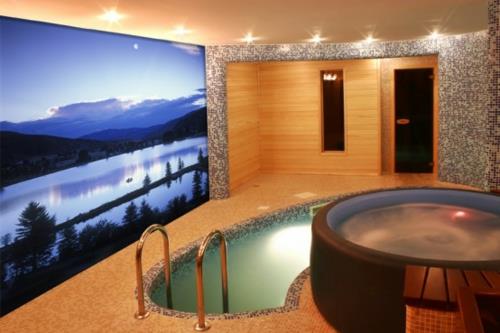 Digitalηφιακές τοιχογραφίες τοίχου πισίνα μπάνιο πισίνα