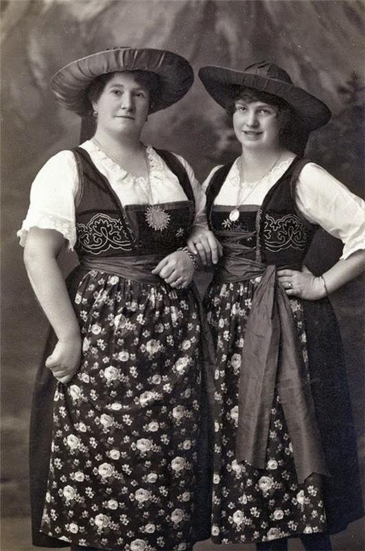 Χτένισμα Dirndl παρελθόν γυναικείο φόρεμα