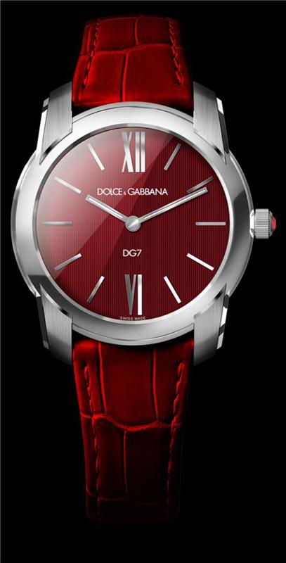 Dolce & amp; Gabbana γυναικείο ρολόι σχεδιασμό δερμάτινο ρολόι χειρός κόκκινο