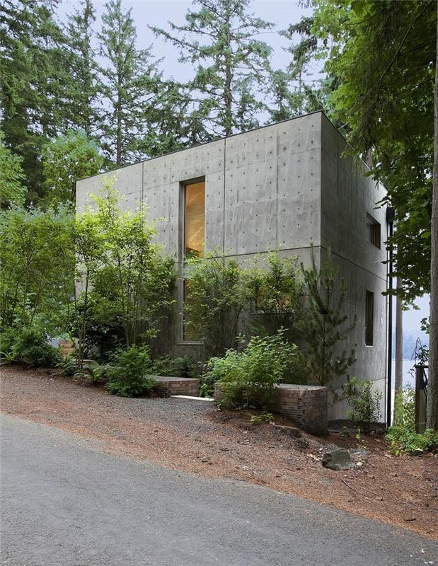 Dorsey Residence Seattle σκυρόδεμα τοίχο εκτεθειμένο σπίτι τσιμεντένιο τοίχο