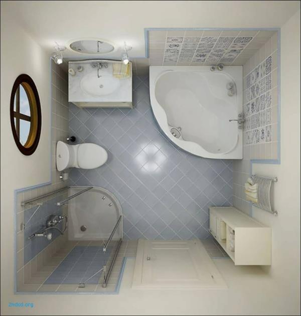 Γωνιακή μπανιέρα - η έξυπνη λύση για το μικρό μπάνιο Ρύθμιση ενός μικρού μπάνιου