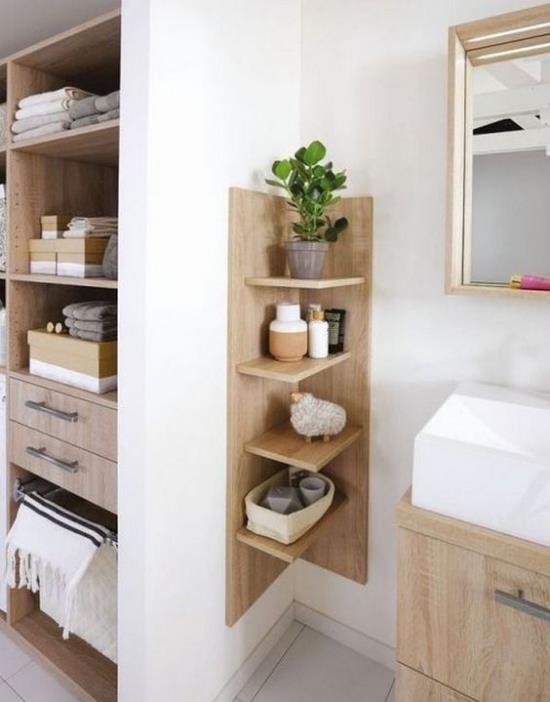 Γωνιακό έπιπλο έξυπνη λύση περισσότερος χώρος αποθήκευσης γωνιακό ράφι στο μπάνιο απαραίτητα σκεύη φυτό μπάνιο σε γλάστρα
