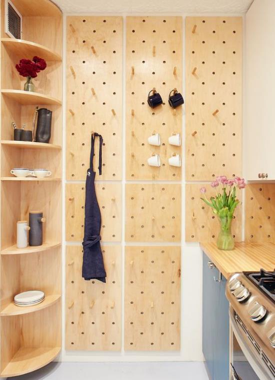 Γωνιακά έπιπλα έξυπνη λύση περισσότερο αποθηκευτικό χώρο μοντέρνο κομψό γωνιακό ράφι στην κουζίνα