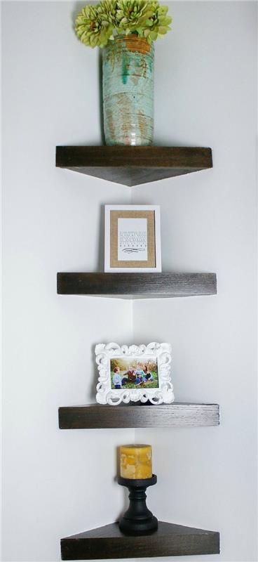 Ikea γωνιακό ράφι φτιάξτε μόνοι σας γωνιακό ράφι ξύλινο γωνιακό ράφι σαλόνι δημιουργικός σχεδιασμός τοίχου ιδέες διακοσμητικών ιδεών DIY21
