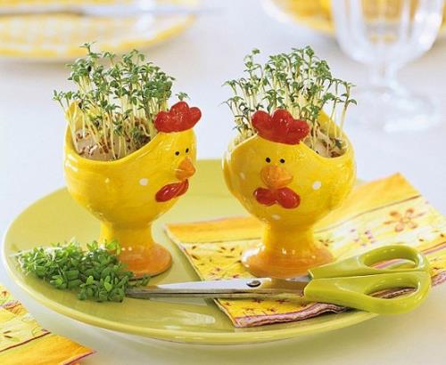Βάση στήριξης αυγών για πασχαλινές χειροτεχνίες κίτρινο χρώμα