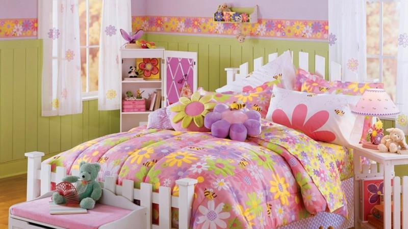 Ιδέες επίπλωσης για παιδικά δωμάτια, δωμάτιο κοριτσιών, δωμάτιο κοριτσιών, λουλούδια