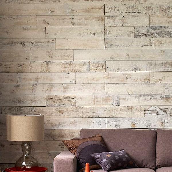 Εκλεκτικός εσωτερικός σχεδιασμός καναπέ τοίχου σχεδιασμός ξύλου
