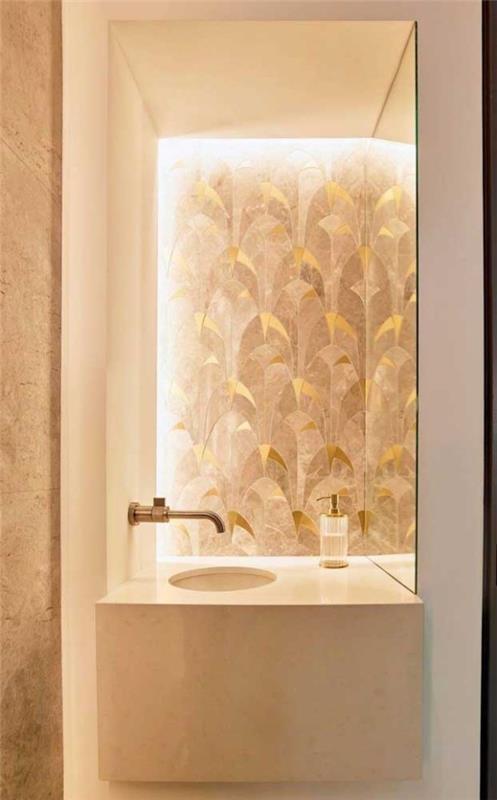 Ελεφαντόδοντο - διακόσμηση στο μπάνιο και καθρέφτης