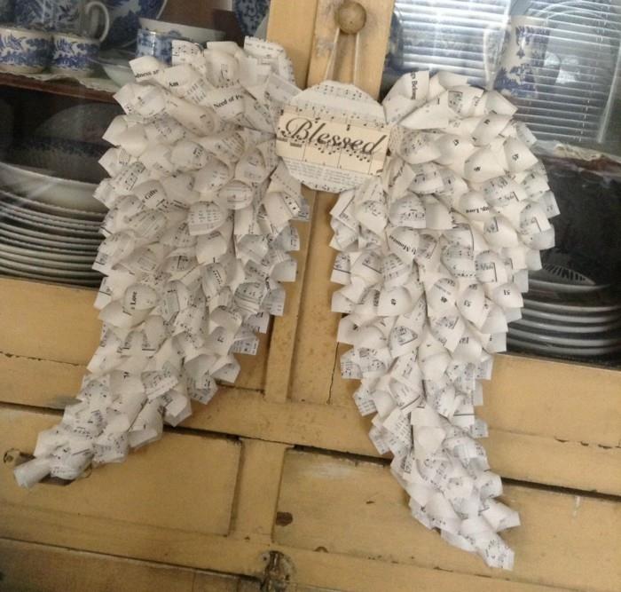 Tinker angel φτερά με χαρτί πιάτο tinker με φύλλο μουσικής