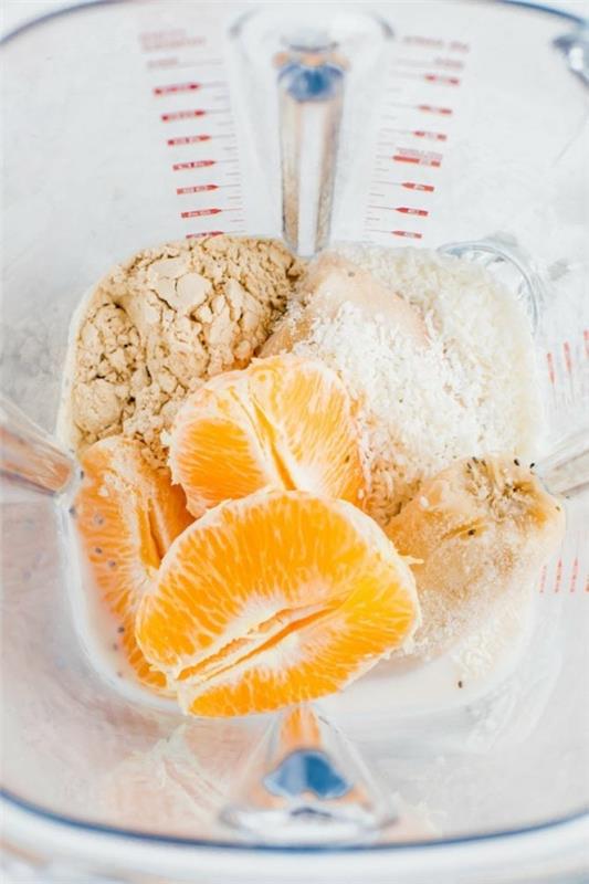 Πρωτεΐνη Μπιζελιού Διατροφικές Συμβουλές Πρωτεΐνη Μπιζελιού σε σκόνη Smoothie Φρούτα Πορτοκάλι