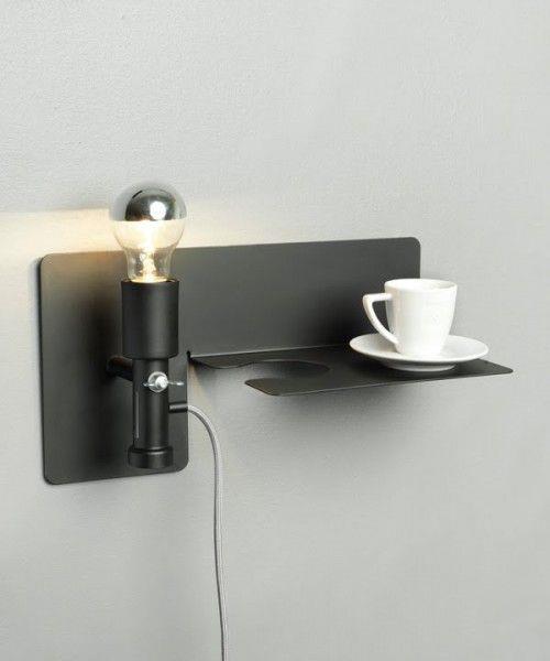 Εξαιρετικά φωτιστικά τοίχου ασυνήθιστη σχεδίαση σε βιομηχανικό στιλ φωτισμού τοίχου ενσωματωμένος χώρος για το φλιτζάνι του καφέ