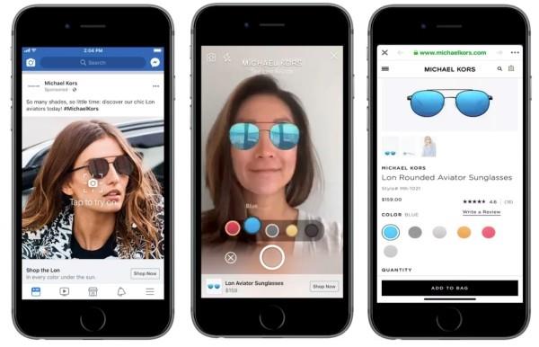 Το Facebook εισάγει διαδραστικές διαφημίσεις. Δοκιμάστε γυαλιά και αξεσουάρ