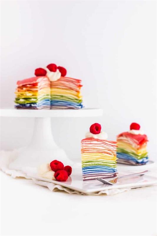 Πολύχρωμες και νόστιμες ιδέες συνταγής κέικ ουράνιου τόξου πολύχρωμες νόστιμες τούρτες